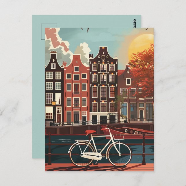 Amsterdam Canal Houses Postcard (Front/Back)