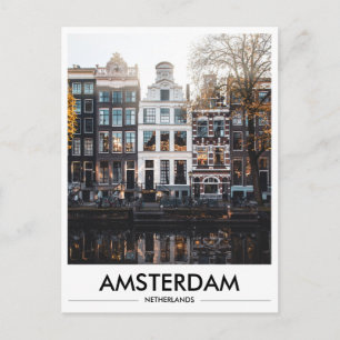 Amsterdam Canal Photo Postcard