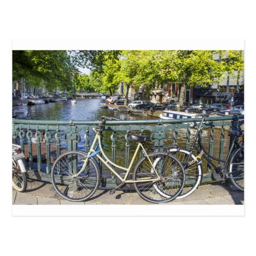 Image of Amsterdam canal Postcard