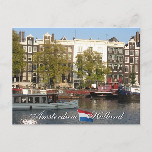 Amsterdam Canal Postcard (Front)