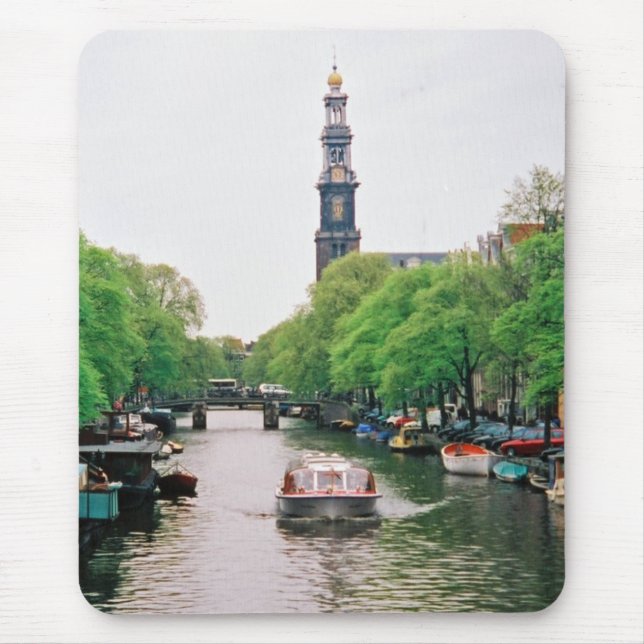 Amsterdam Canalboat Mousepad (Front)