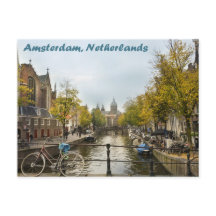 Amsterdam Canals in the Autumn Postacrd