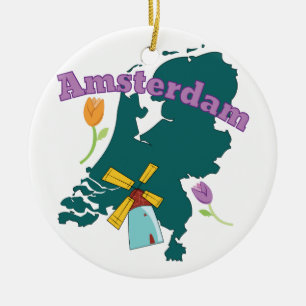 Amsterdam Ceramic Tree Decoration
