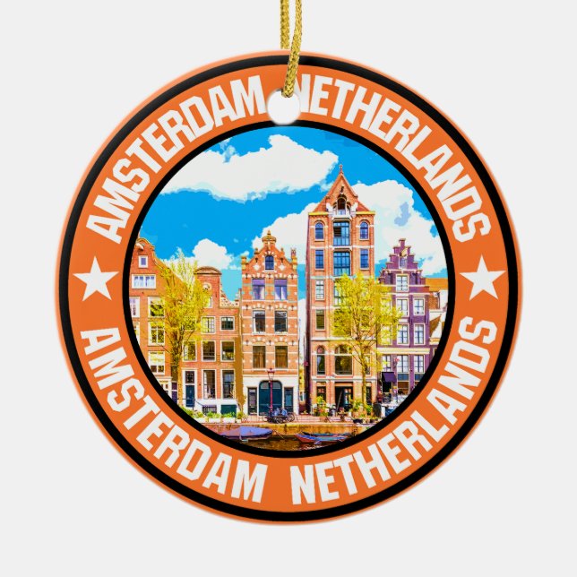 Amsterdam                                          ceramic tree decoration (Front)