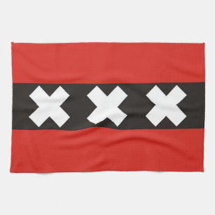 amsterdam city flag towel holland netherlands