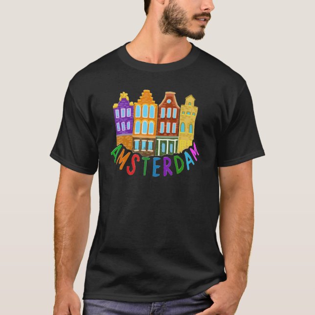 Amsterdam City Netherlands souvenir  for men women T-Shirt (Front)