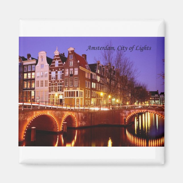 Amsterdam, City of Lights (by St.K.) Magnet (Front)