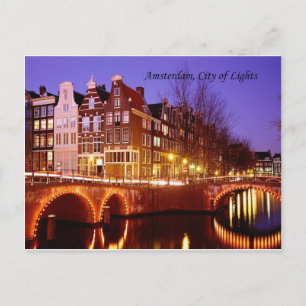 Amsterdam, City of Lights (by St.K.) Postcard