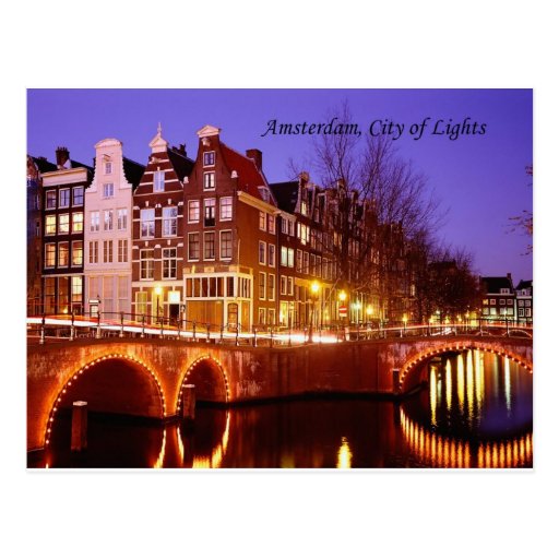 Image of Amsterdam, City of Lights (by St.K.) Postcard
