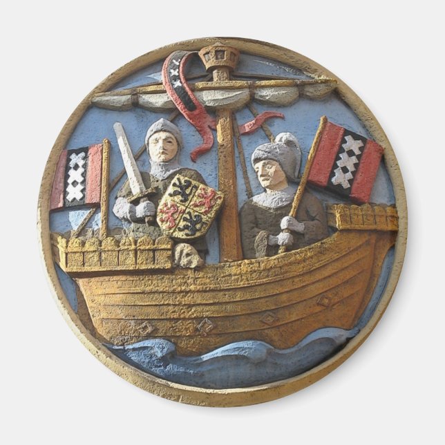 Amsterdam City Seal Fridge Magnet (Front)