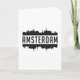 Amsterdam City Skyline Cityscape Life Funny Gift Card