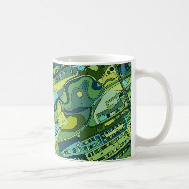 Amsterdam City Structure Map Coffee Mug (Right)