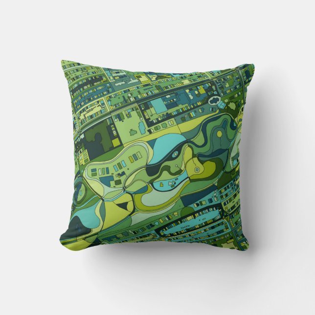 Amsterdam City Structure Map Cushion (Front)