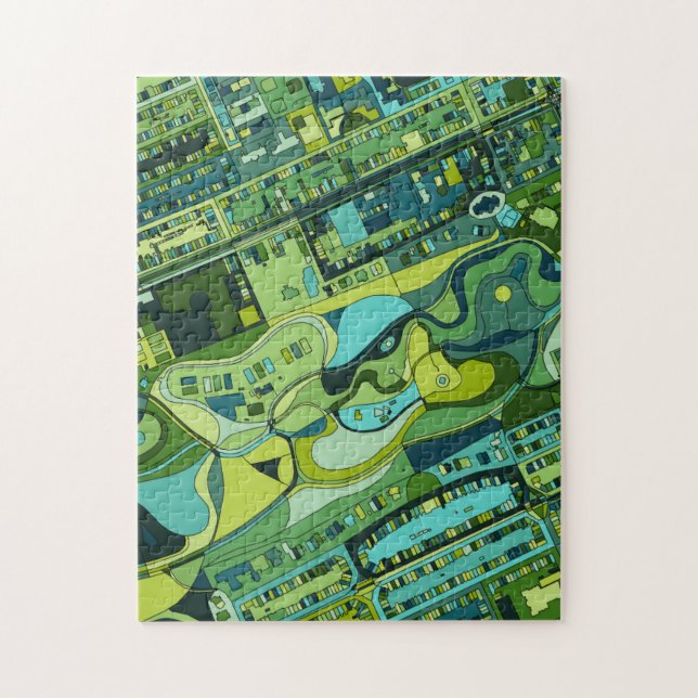 Amsterdam City Structure Map Jigsaw Puzzle (Vertical)
