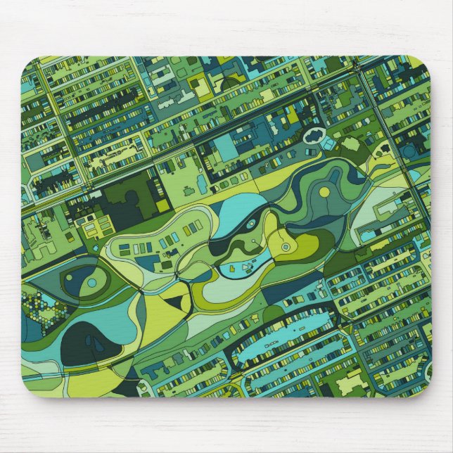 Amsterdam City Structure Map Mouse Mat (Front)