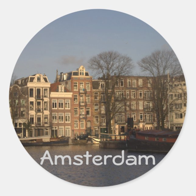 Amsterdam Classic Round Sticker (Front)