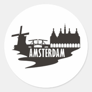 Amsterdam Classic Round Sticker