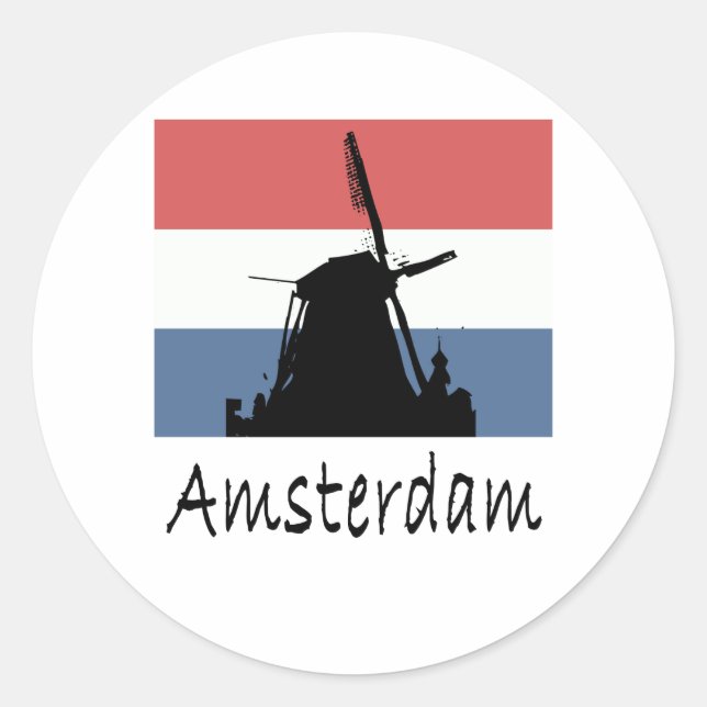 Amsterdam Classic Round Sticker (Front)