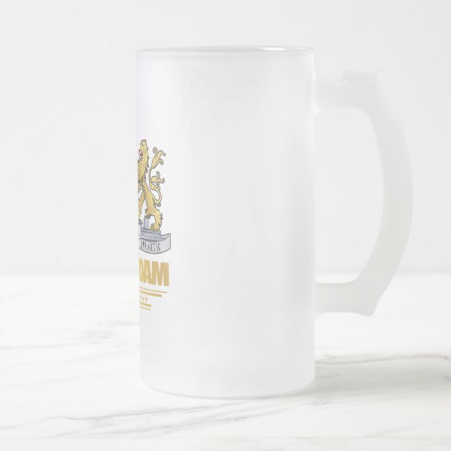 Amsterdam COA Frosted Glass Beer Mug (Right)