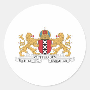 Amsterdam Coat Of Arms Classic Round Sticker
