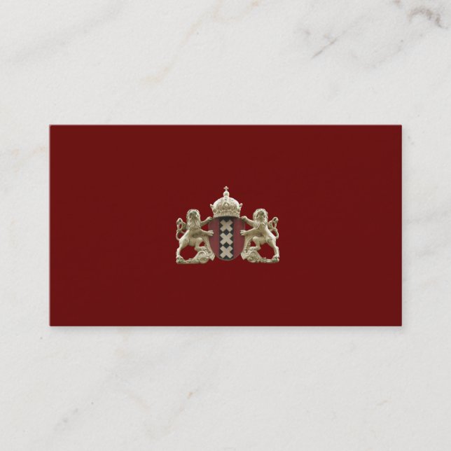 Amsterdam Coat of Arms Small Business Cards (Front)