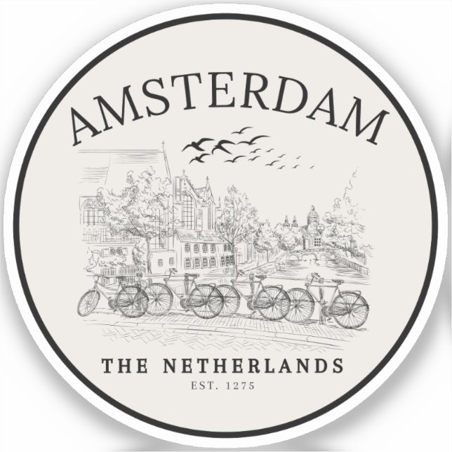 Amsterdam Cute Vintage Landscape (Front)