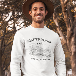 Amsterdam Cute Vintage Landscape Sweatshirt