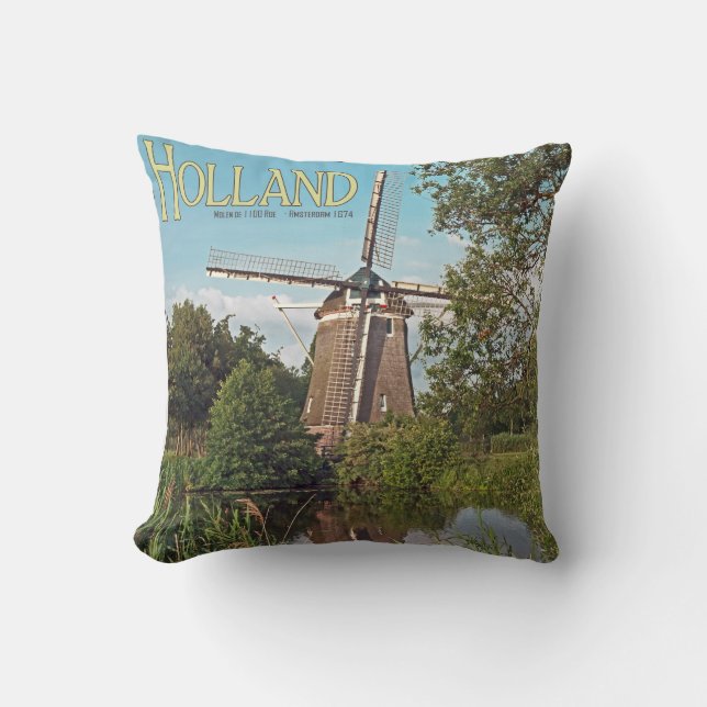 Amsterdam - De 1100 Roe Windmill Cushion (Front)