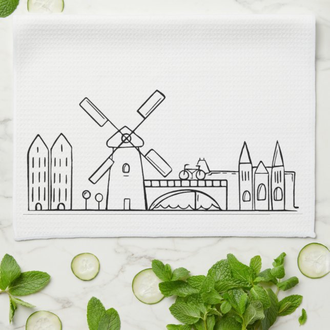 Amsterdam Dishtowel Tea Towel (Folded)