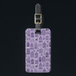 Amsterdam Dutch Houses Tulips Bikes Pattern Purple Luggage Tag<br><div class="desc">Decorate your kitchen with this awesome bag tag. Makes a great gift for a traveller! You can customise it and add text to the back side too, or your monogram to the front. Be sure to take a look at all the colour options. Check my shop for lots more colours...</div>