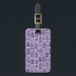 Amsterdam Dutch Houses Tulips Bikes Pattern Purple Luggage Tag<br><div class="desc">Decorate your kitchen with this awesome bag tag. Makes a great gift for a traveller! You can customise it and add text to the back side too, or your monogram to the front. Be sure to take a look at all the colour options. Check my shop for lots more colours...</div>