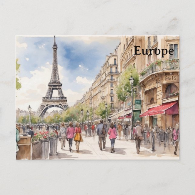 Amsterdam Europe Vintage Travel Tourism Add Postcard (Front)