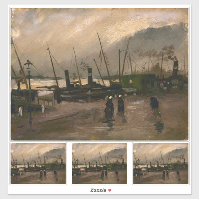 Amsterdam Fishermen's Harbour Storm by Vincent Gog (Sheet)