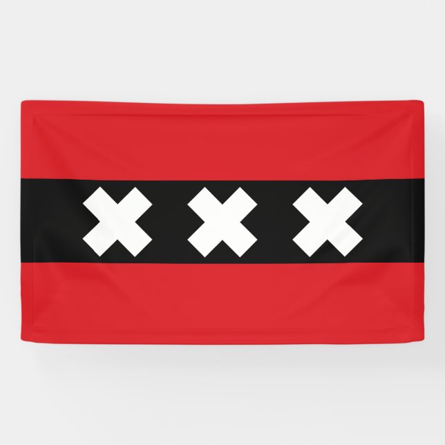 Amsterdam Flag Banner (Horizontal)
