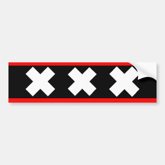 Amsterdam flag bumper sticker (Front)