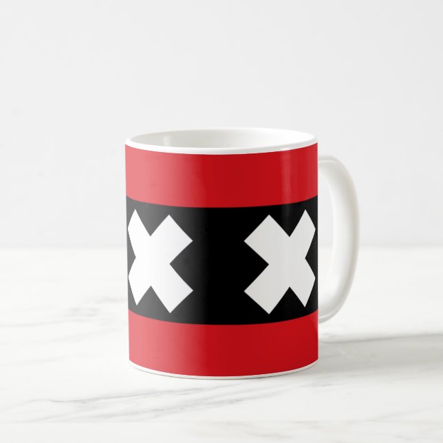 Amsterdam Flag Coffee Mug (Front Right)