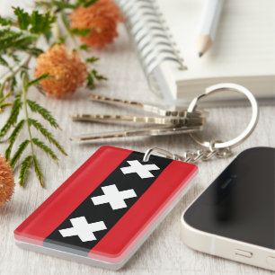 Amsterdam Flag Key Ring