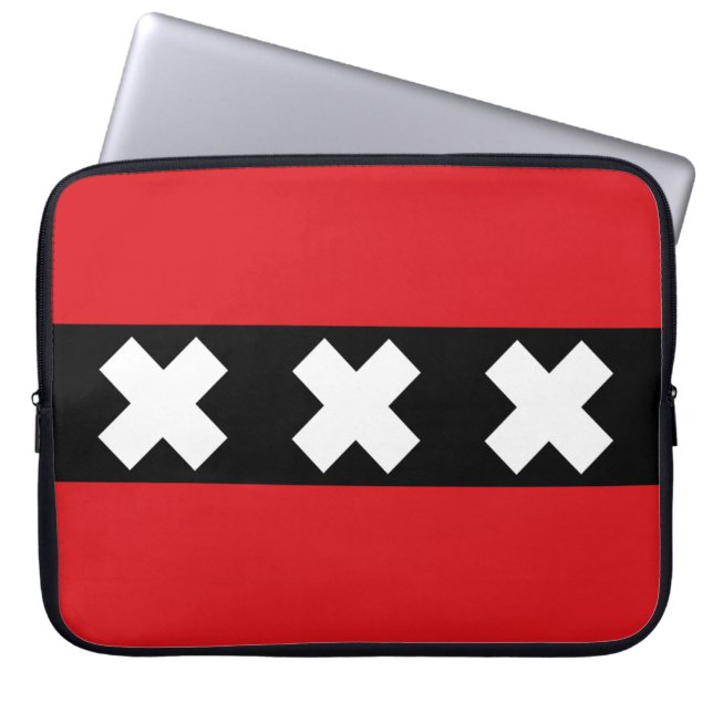 Amsterdam Flag Laptop Sleeve (Front)
