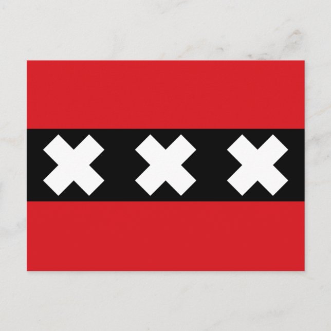Amsterdam flag postcard (Front)