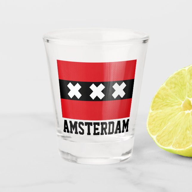 Amsterdam Flag Shot Glass (Front)