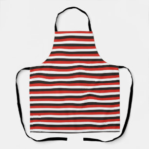amsterdam flag stripes pattern red white black net apron