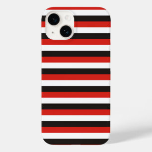 amsterdam flag stripes pattern red white black net Case-Mate iPhone 14 case