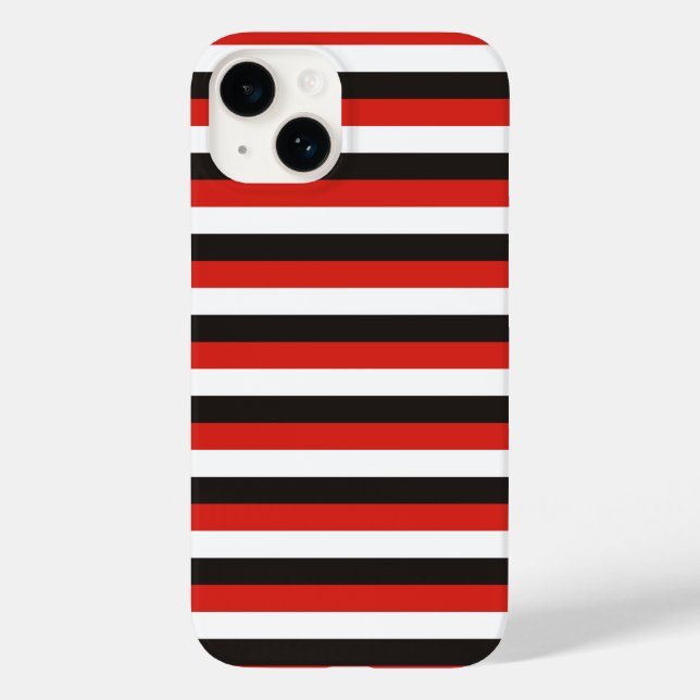 amsterdam flag stripes pattern red white black net Case-Mate iPhone case (Back)