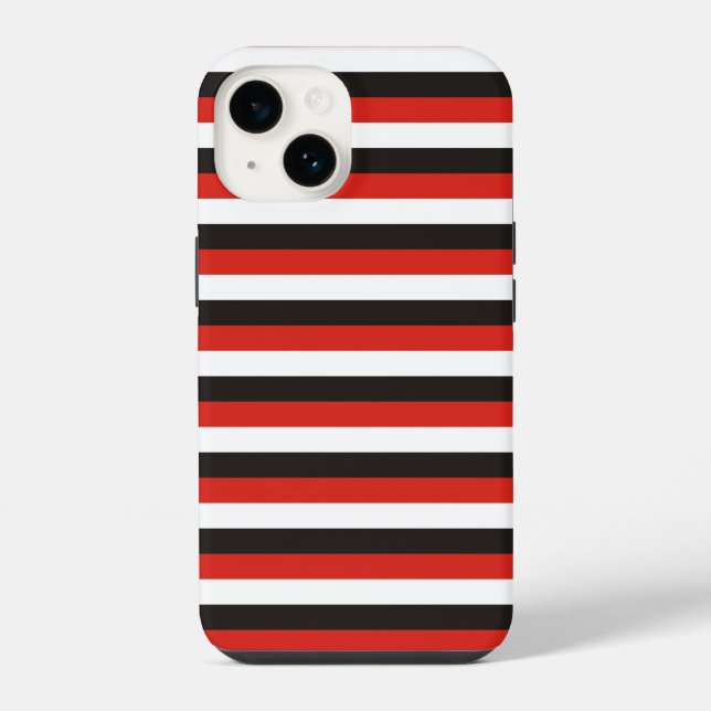 amsterdam flag stripes pattern red white black net iPhone case (Back)