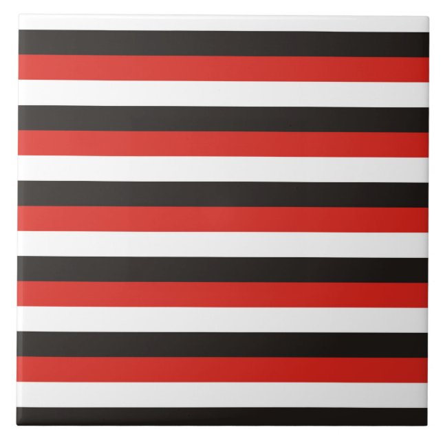 amsterdam flag stripes pattern red white black net tile (Front)