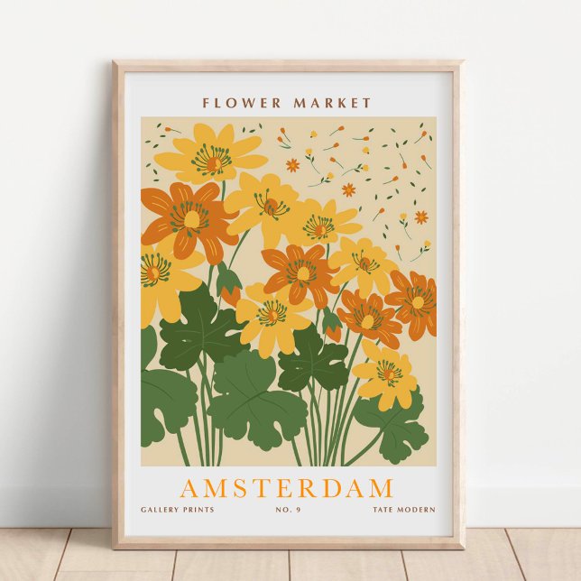 Amsterdam Flower Market Botanical Poster (Creator Uploaded)
