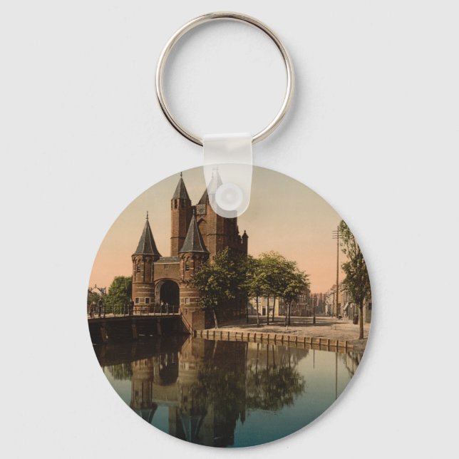 Amsterdam Gate, Haarlem, Netherlands Key Ring (Front)