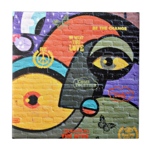 Amsterdam Graffiti, colorful and cool, Tile