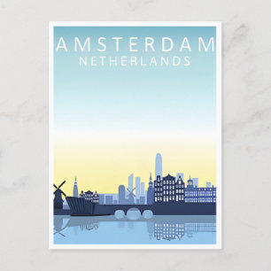 Amsterdam Holland Netherlands Vintage dutch Postcard