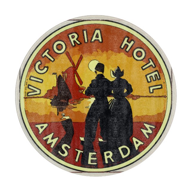 Amsterdam Hotel, edit text Cutting Board (Front)